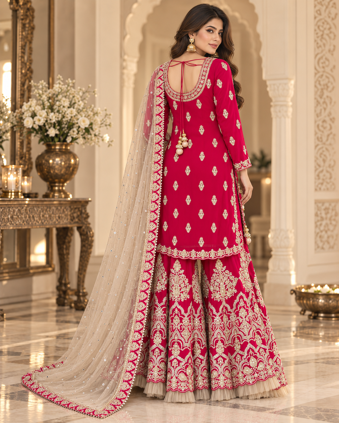 Royal Pink gharara