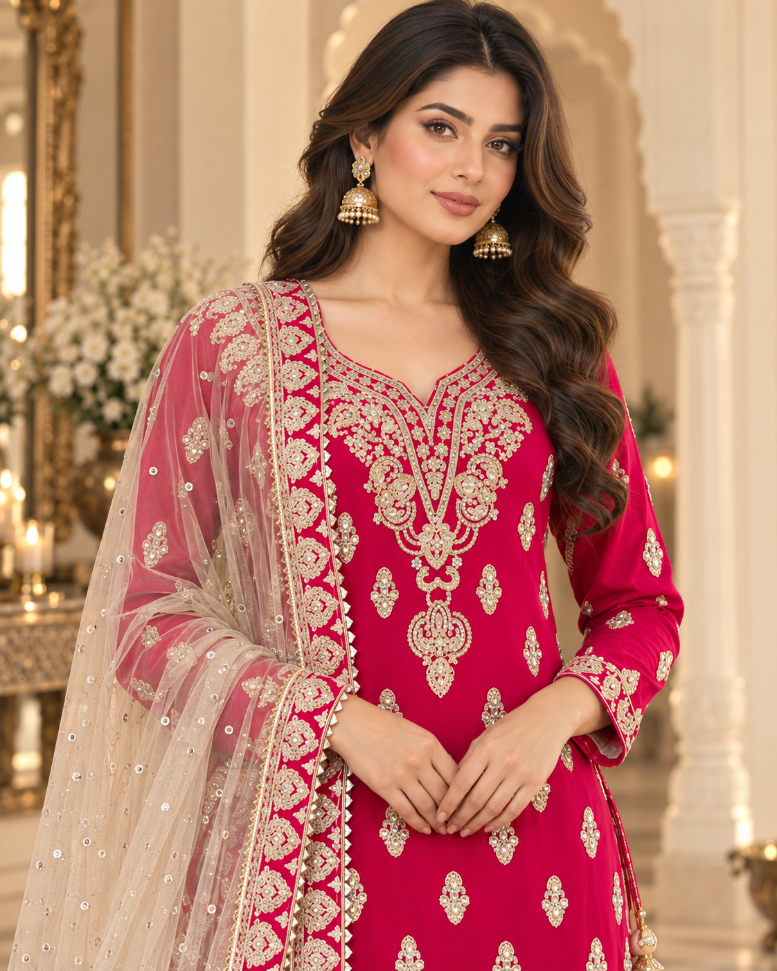 Royal Pink gharara