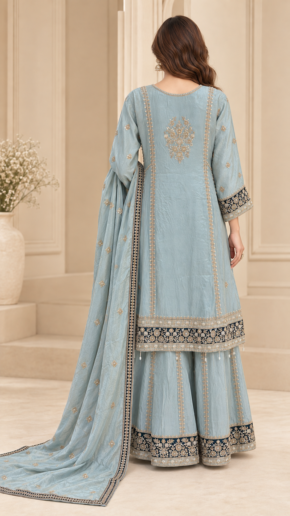 Ice Blue Palazzo