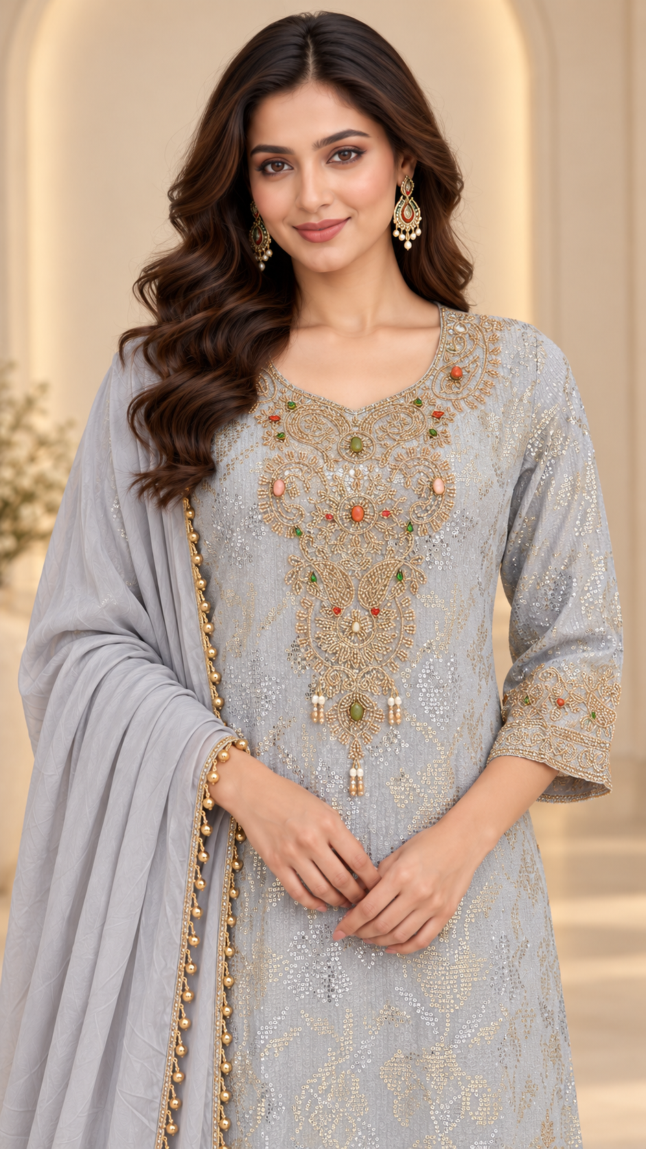 Ice Silver Grey Palazzo