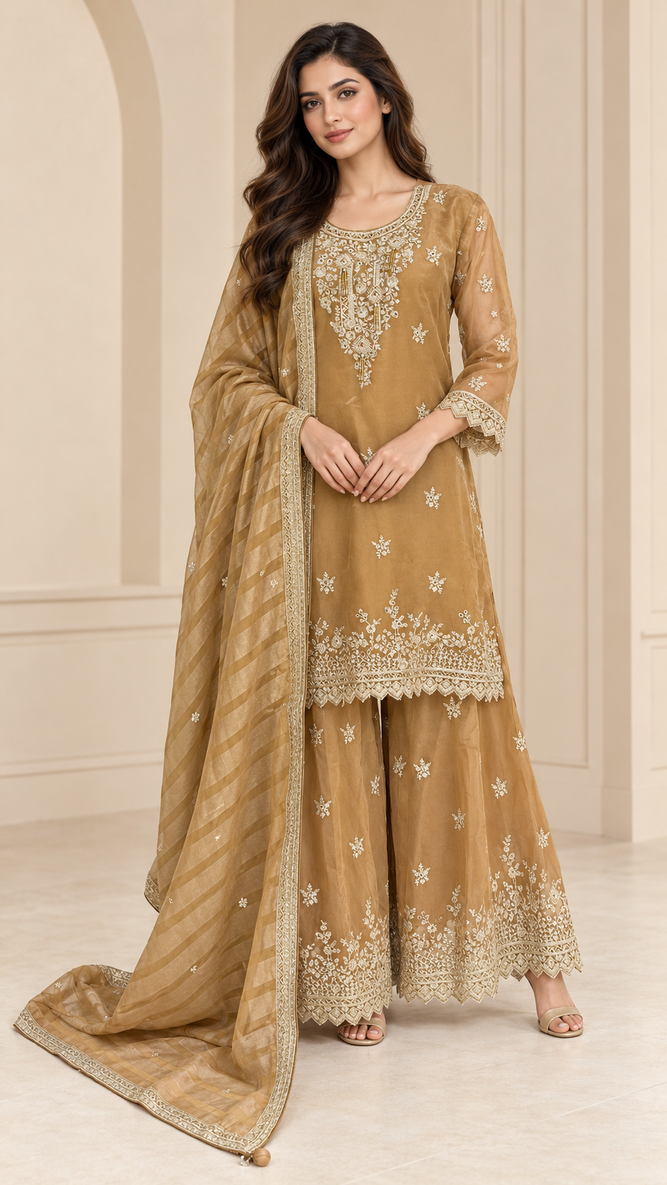 Golden Beige Palazzo