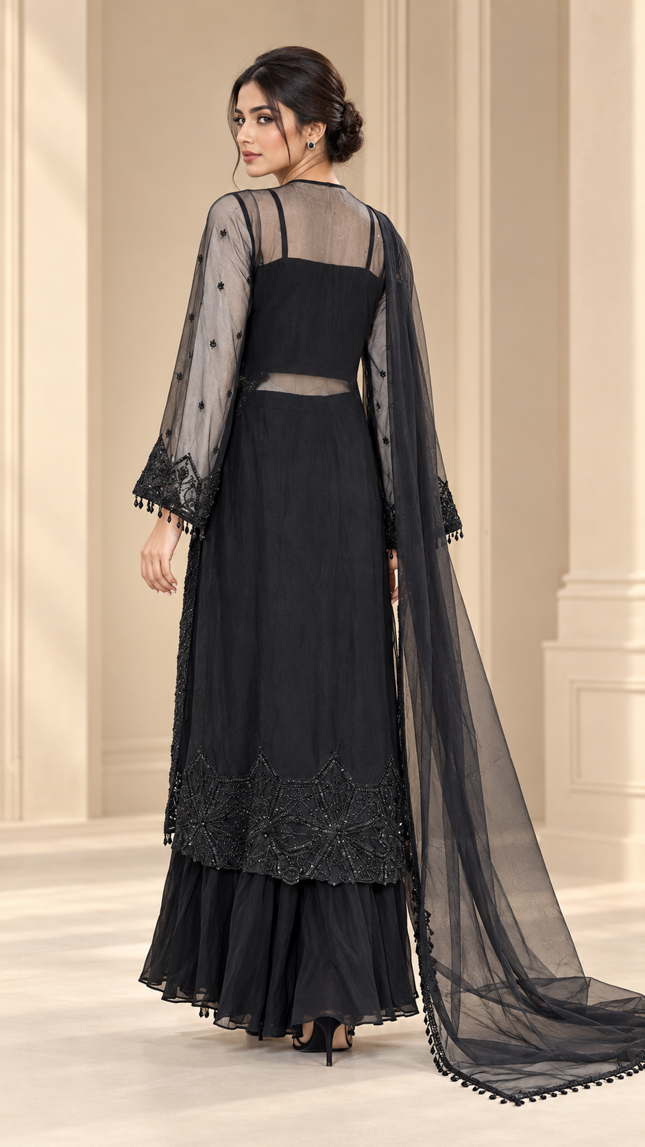 Jet Black Indo western