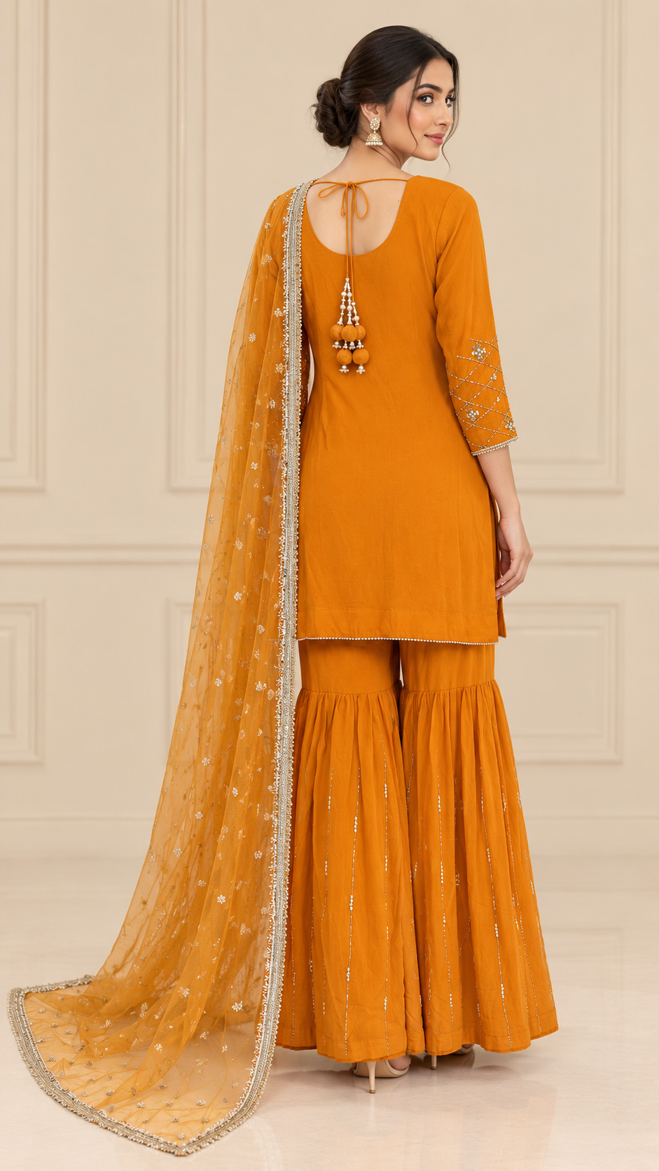 Mustard Orange Gharara