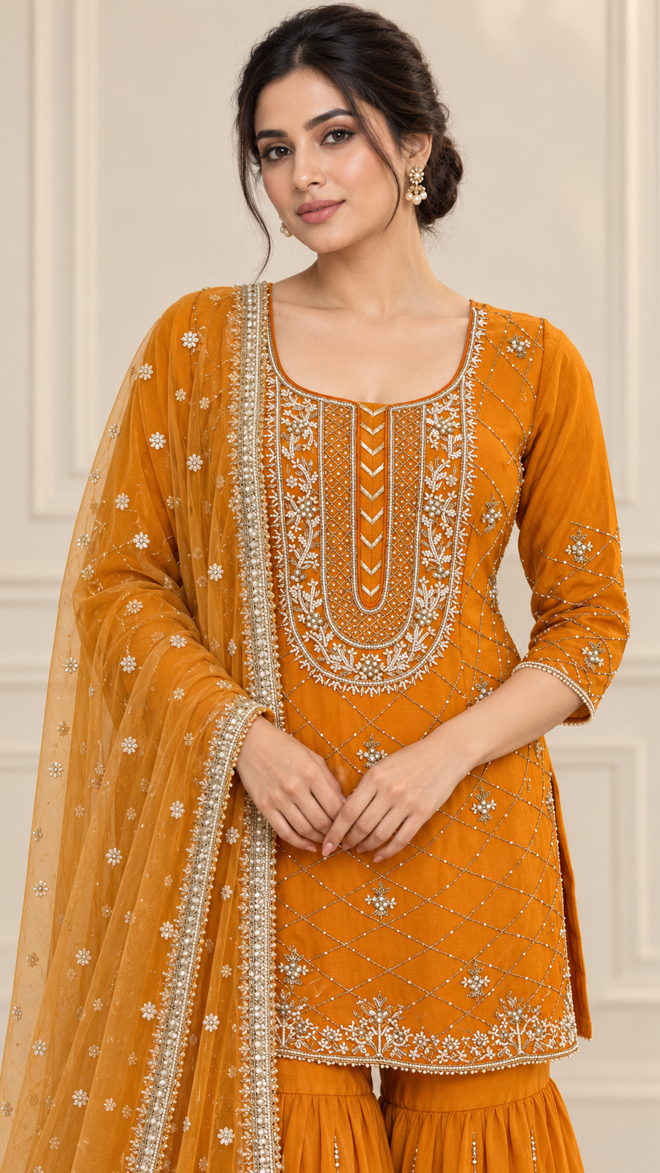 Mustard Orange Gharara