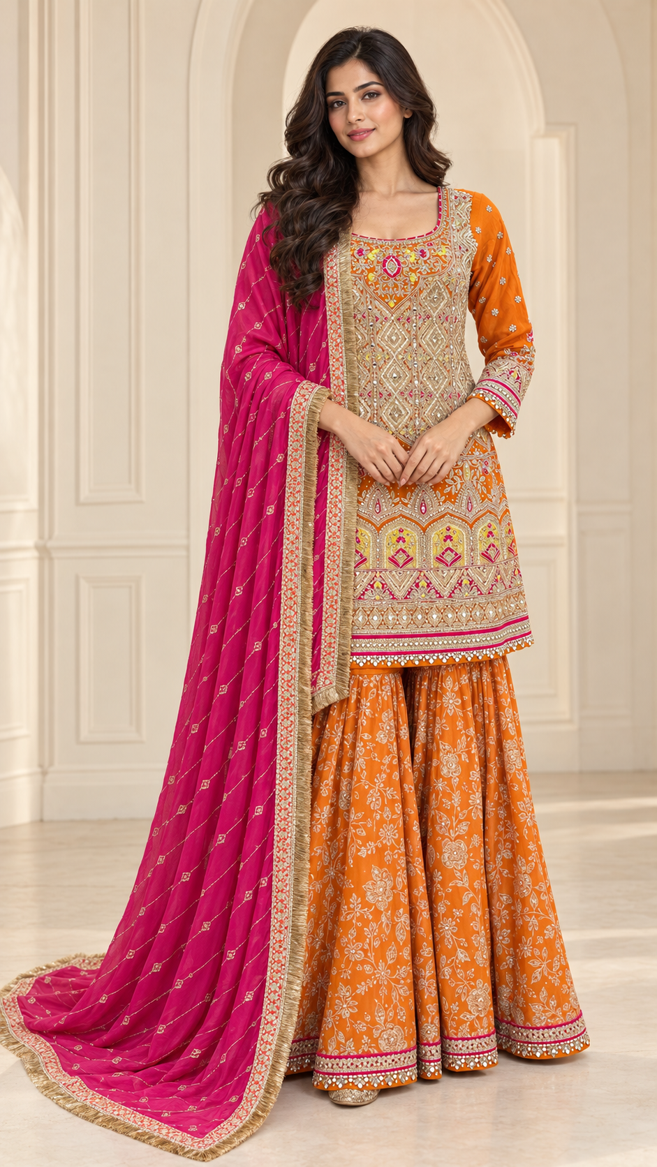 Saffron Orange Gharara