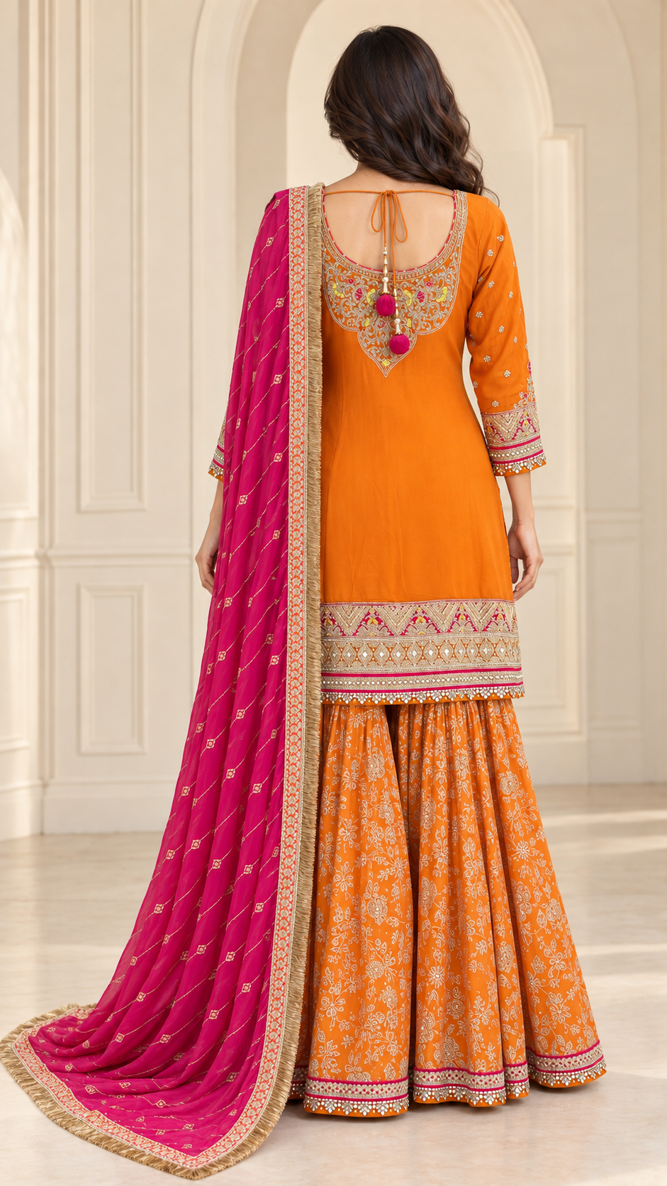 Saffron Orange Gharara