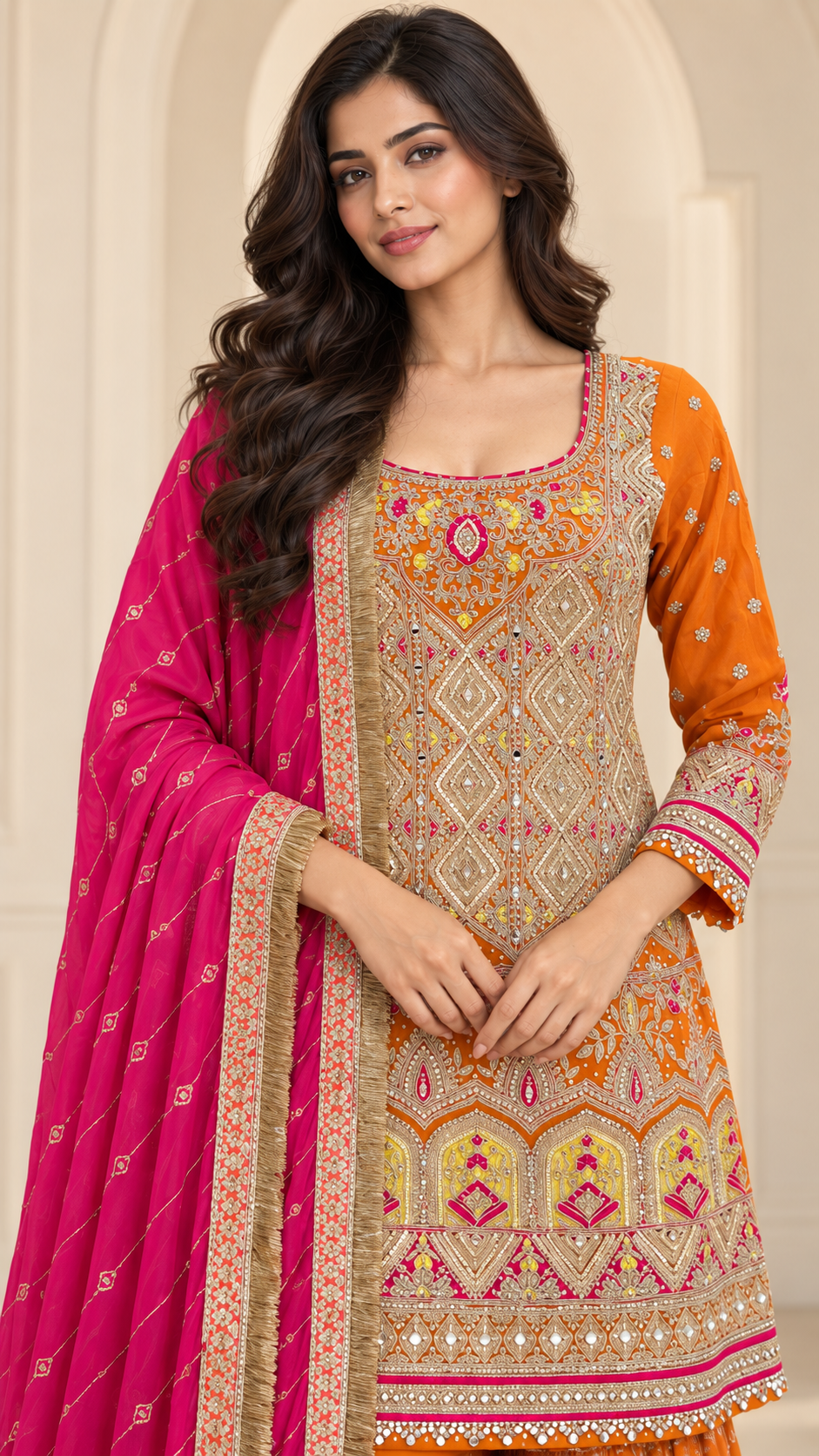 Saffron Orange Gharara