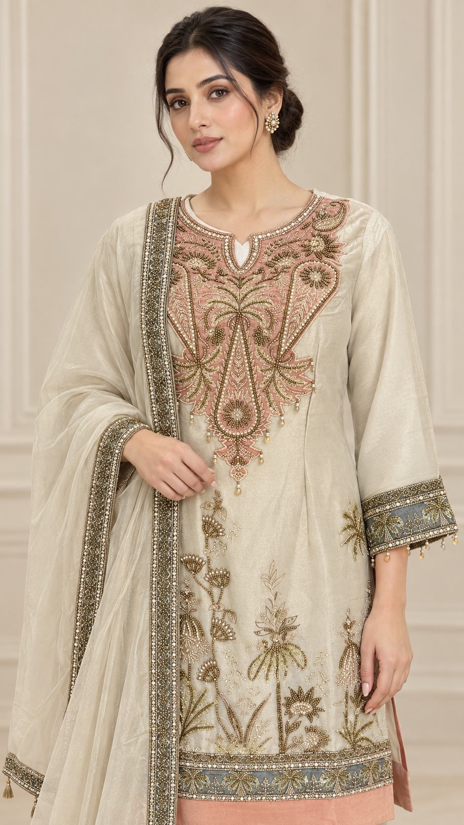 Ivory Cream Palazzo
