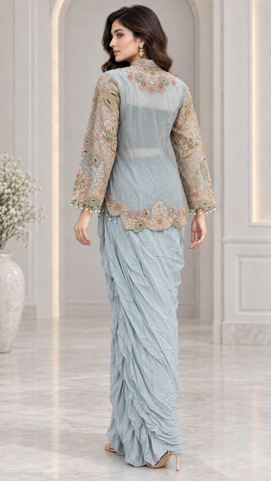 Powder Blue Indo western