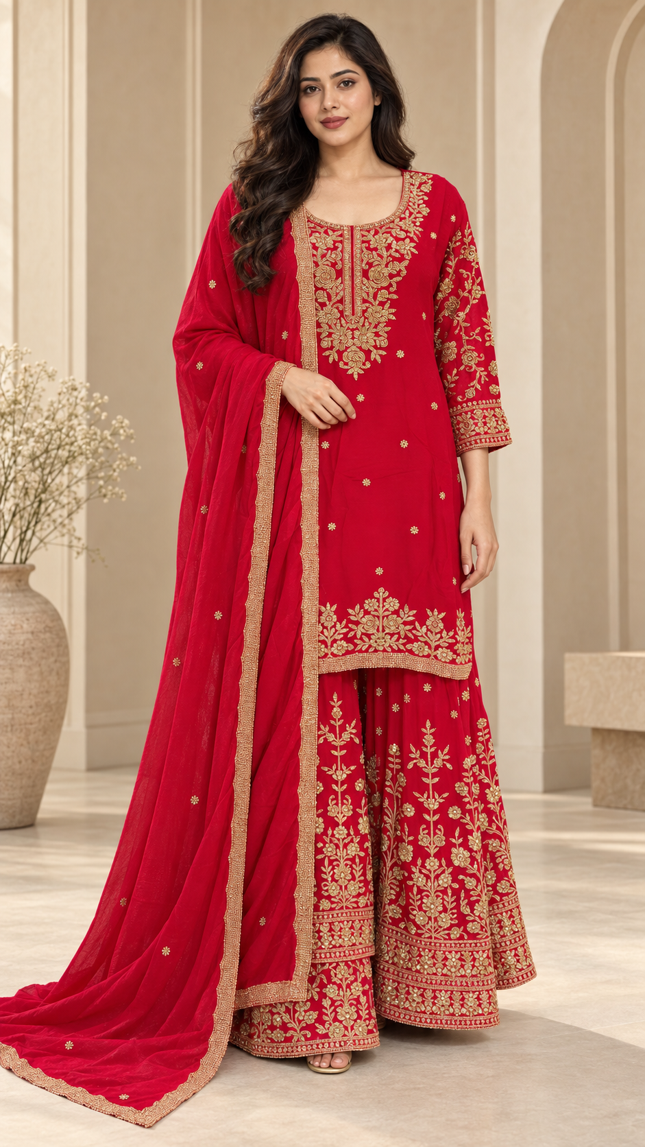 Crimson Red Palazzo