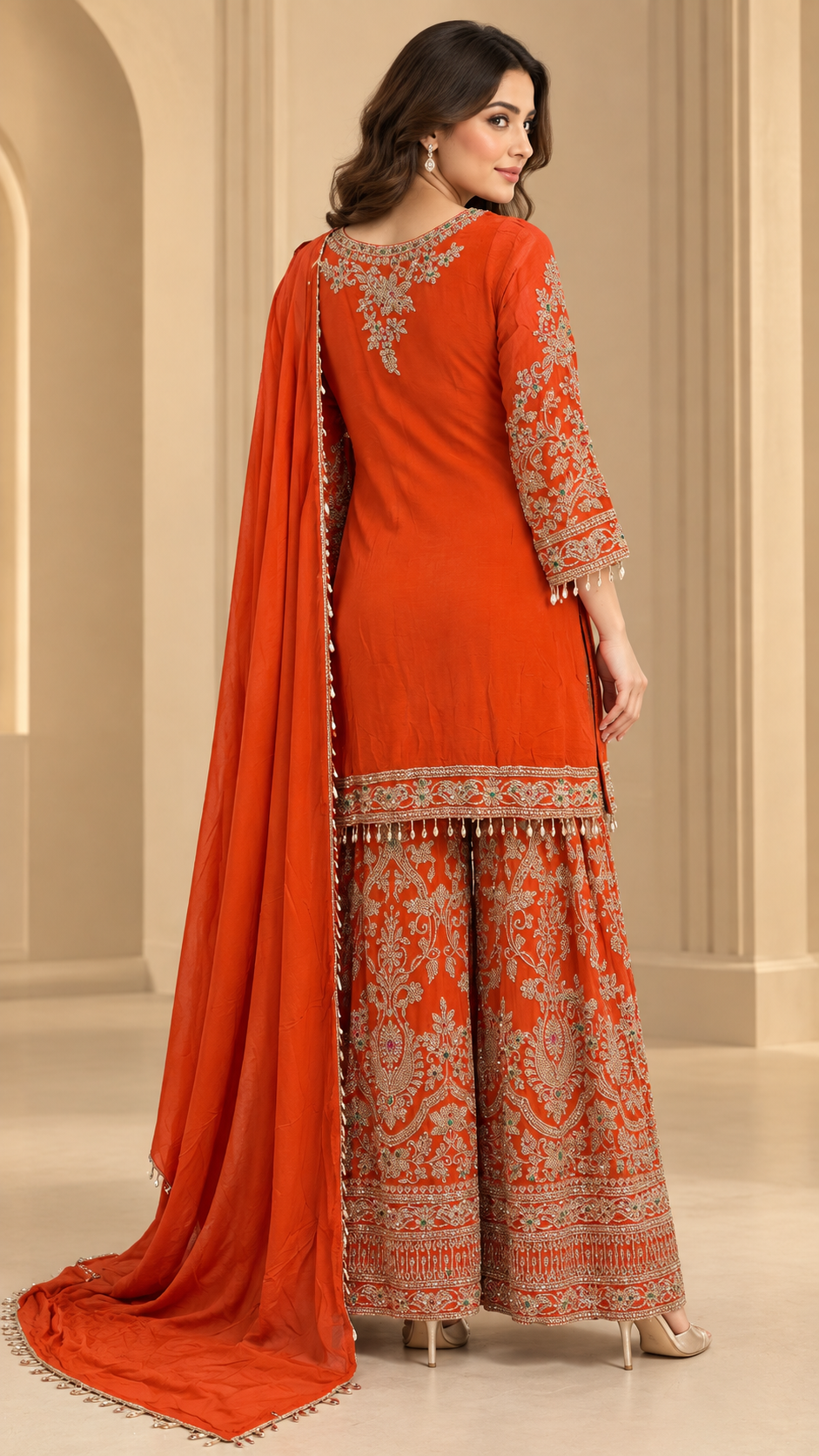 Burnt-orange Palazzo