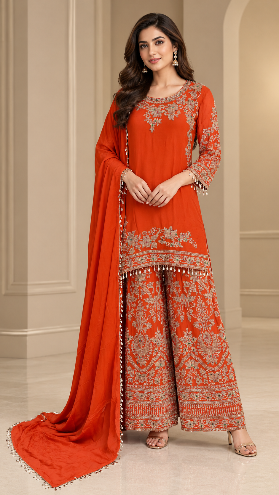 Burnt-orange Palazzo