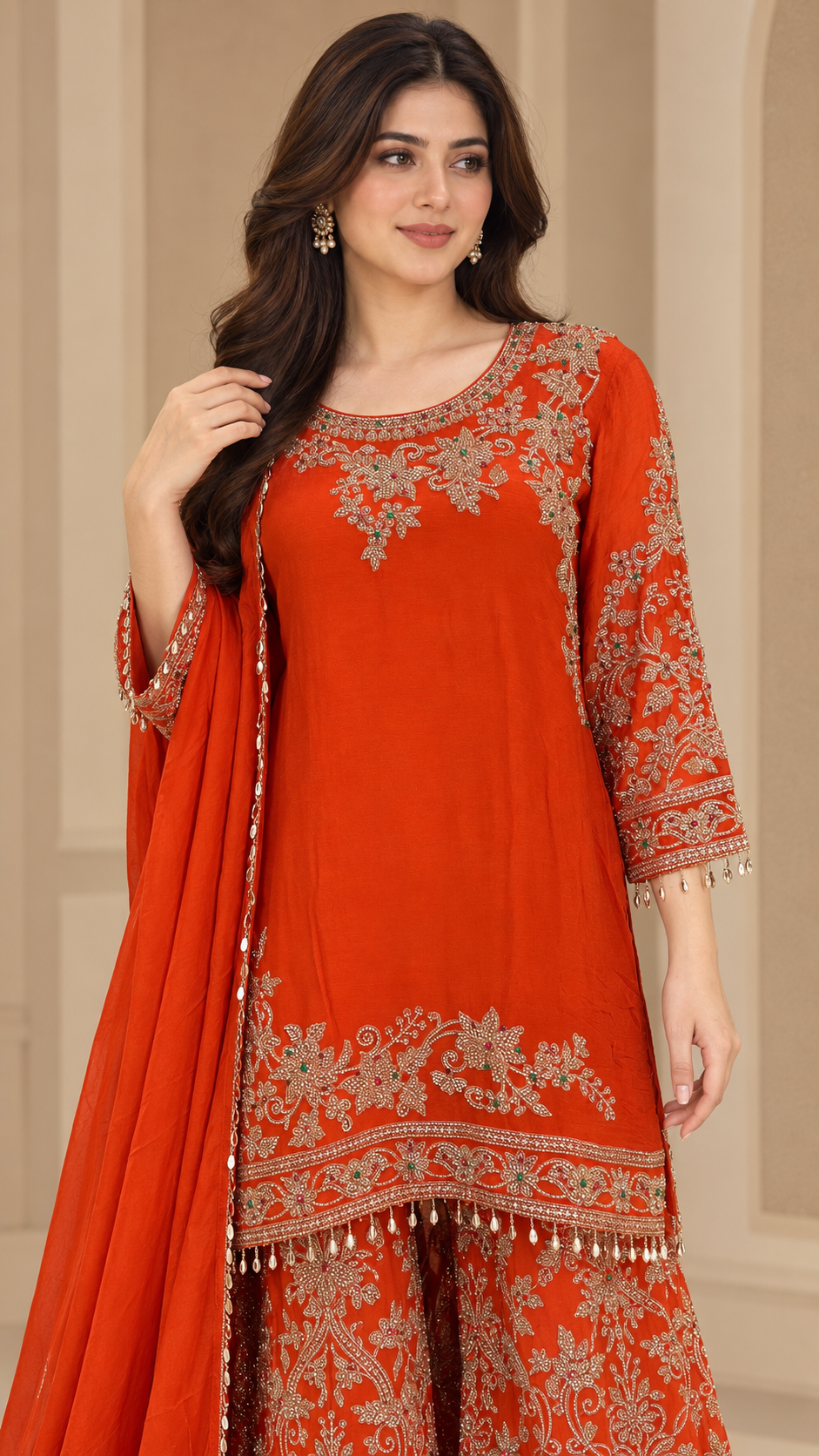 Burnt-orange Palazzo