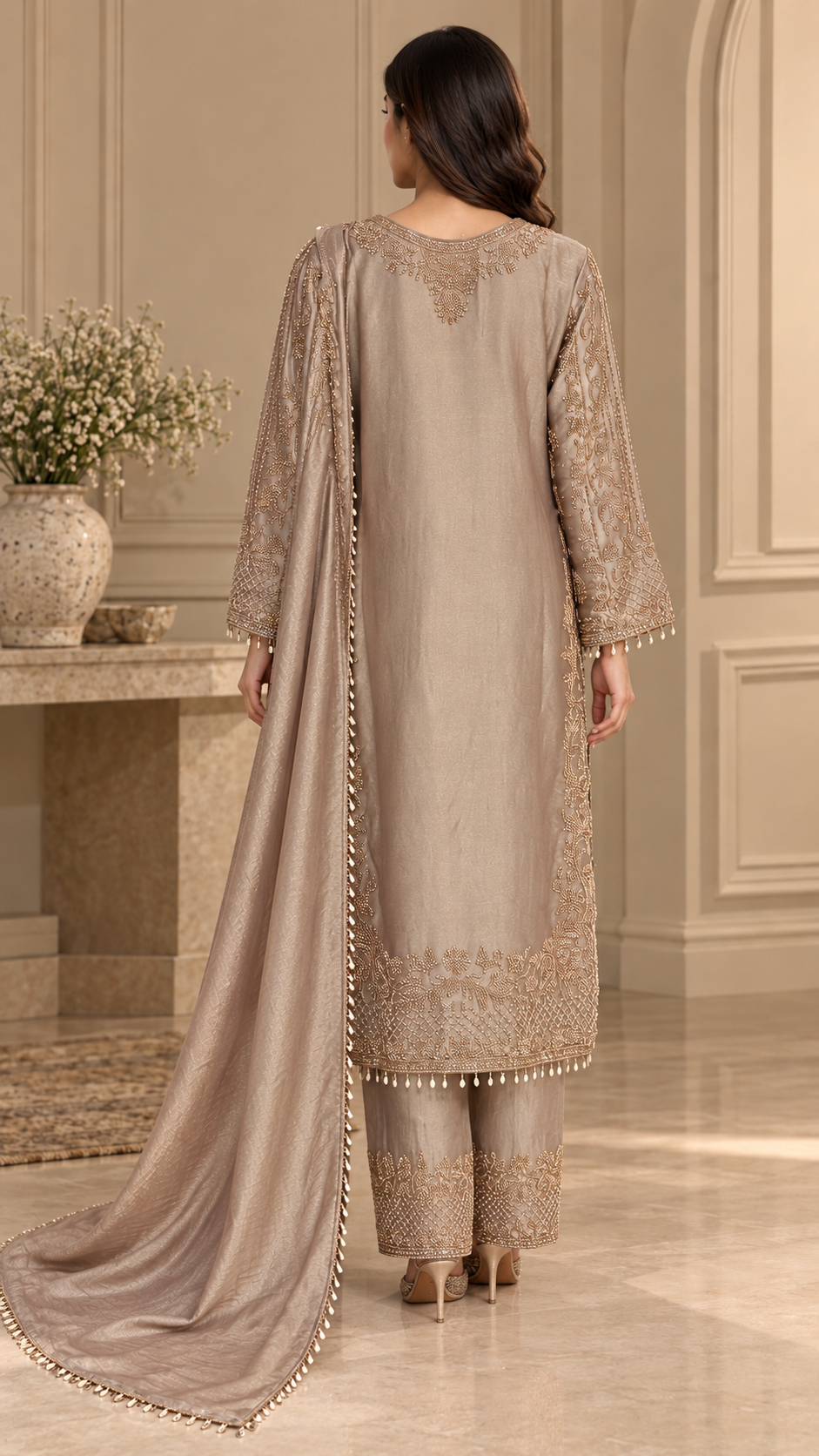 Taupe-grey Palazo