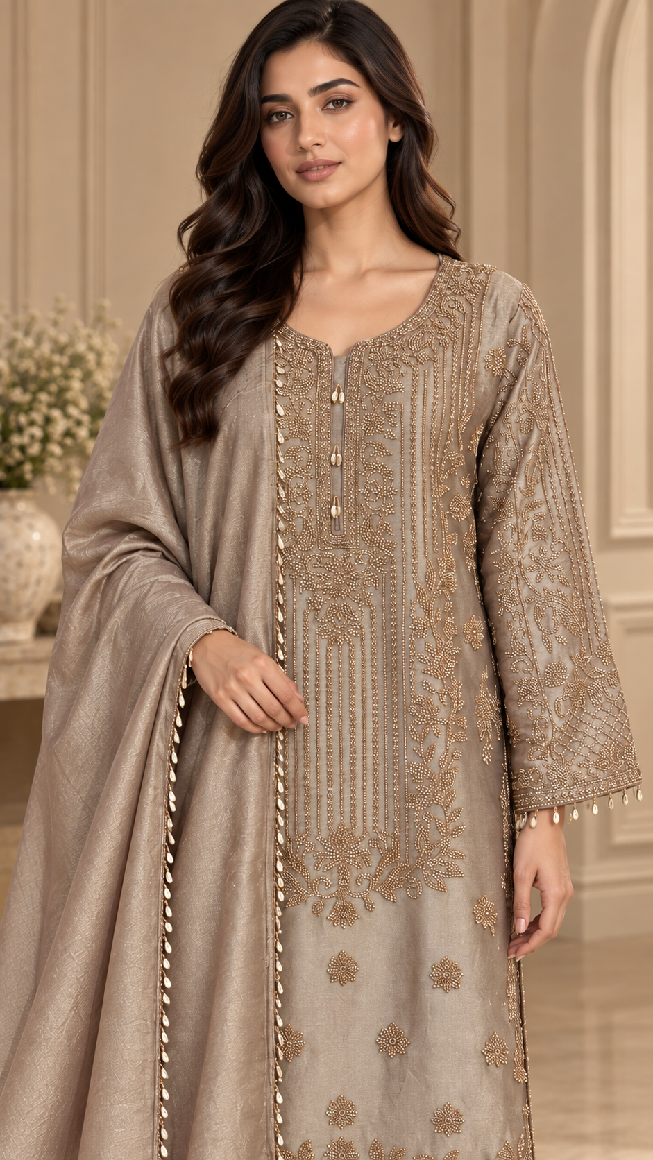 Taupe-grey Palazo