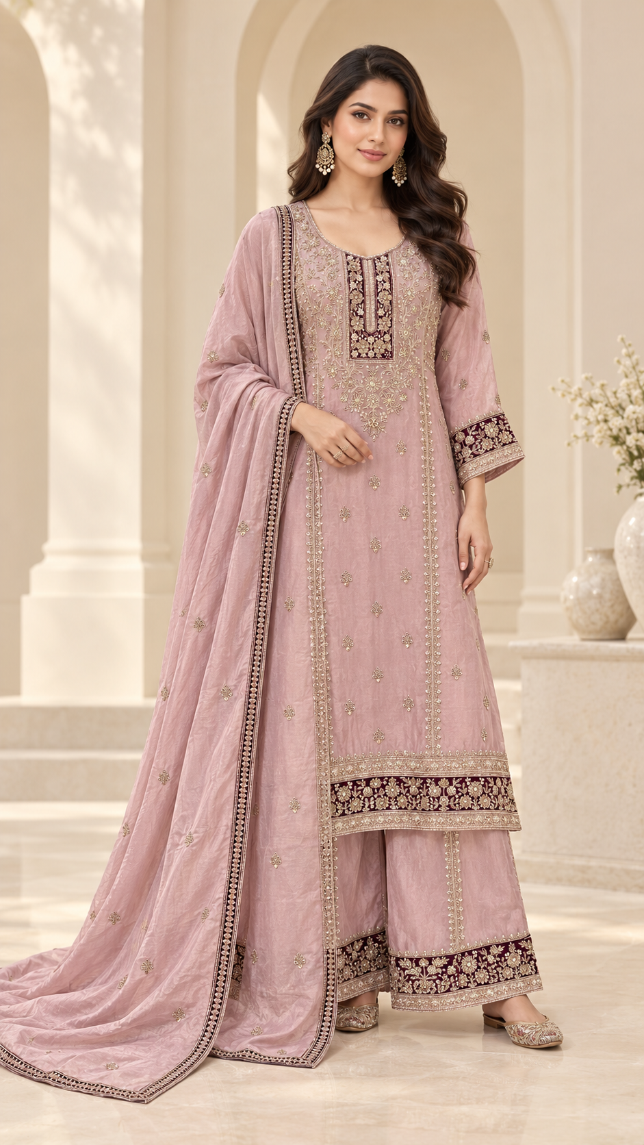 Blush-pink Palazzo