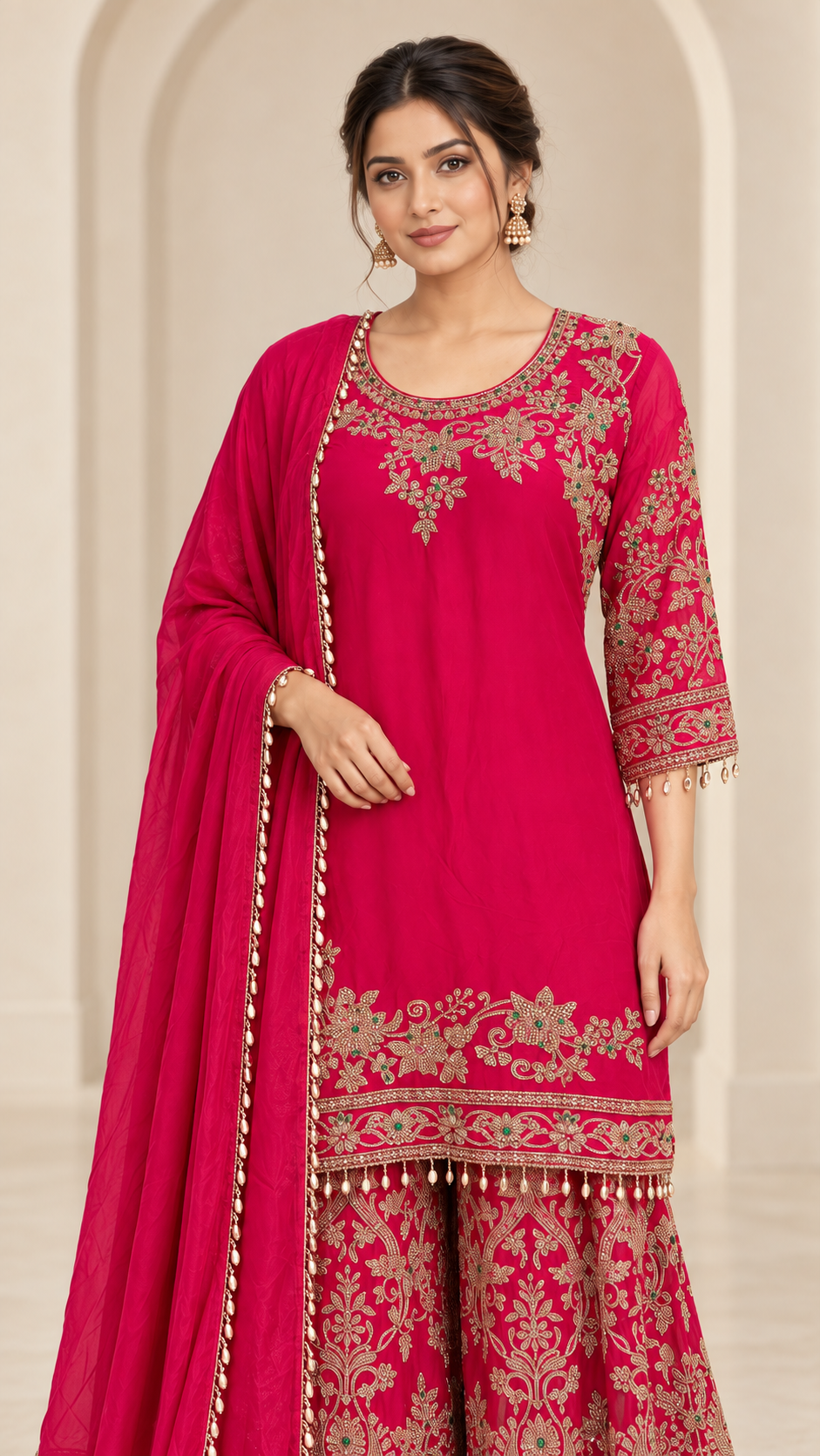 Fuchsia Pink Palazzo