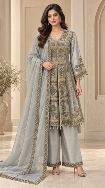 ice-grey Indo western