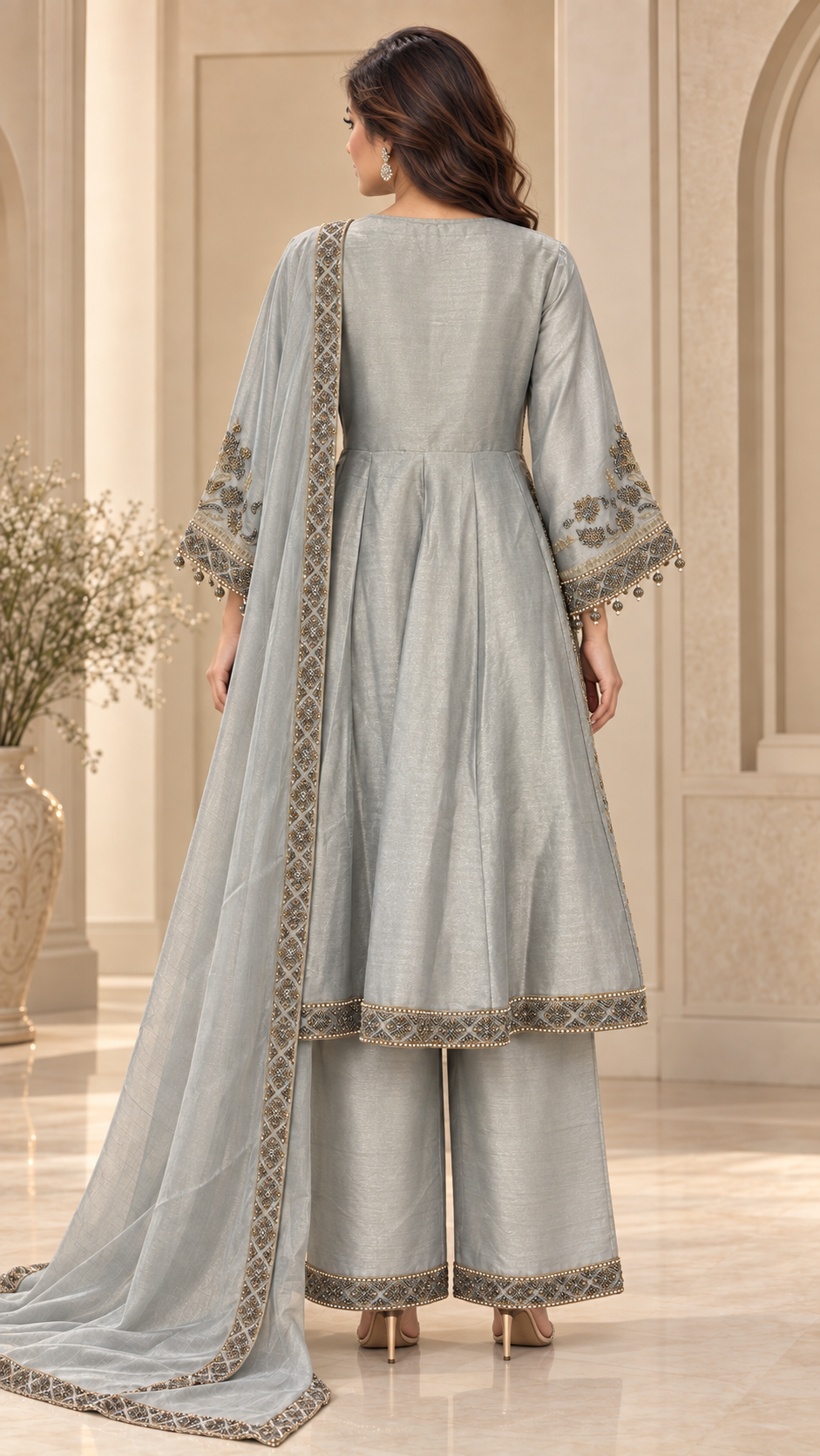 ice-grey Indo western