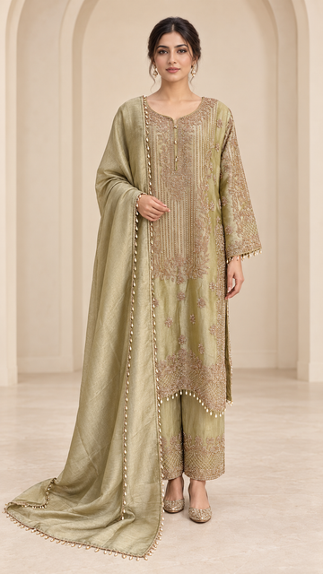 Olive-gold Palazzo
