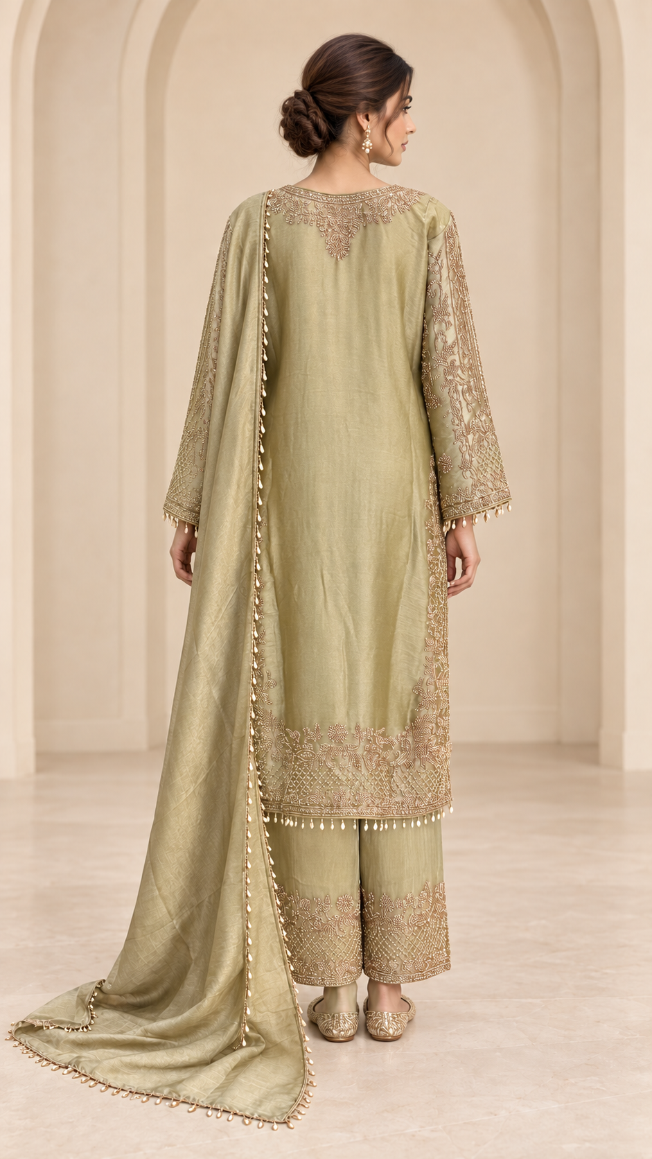 Olive-gold Palazzo