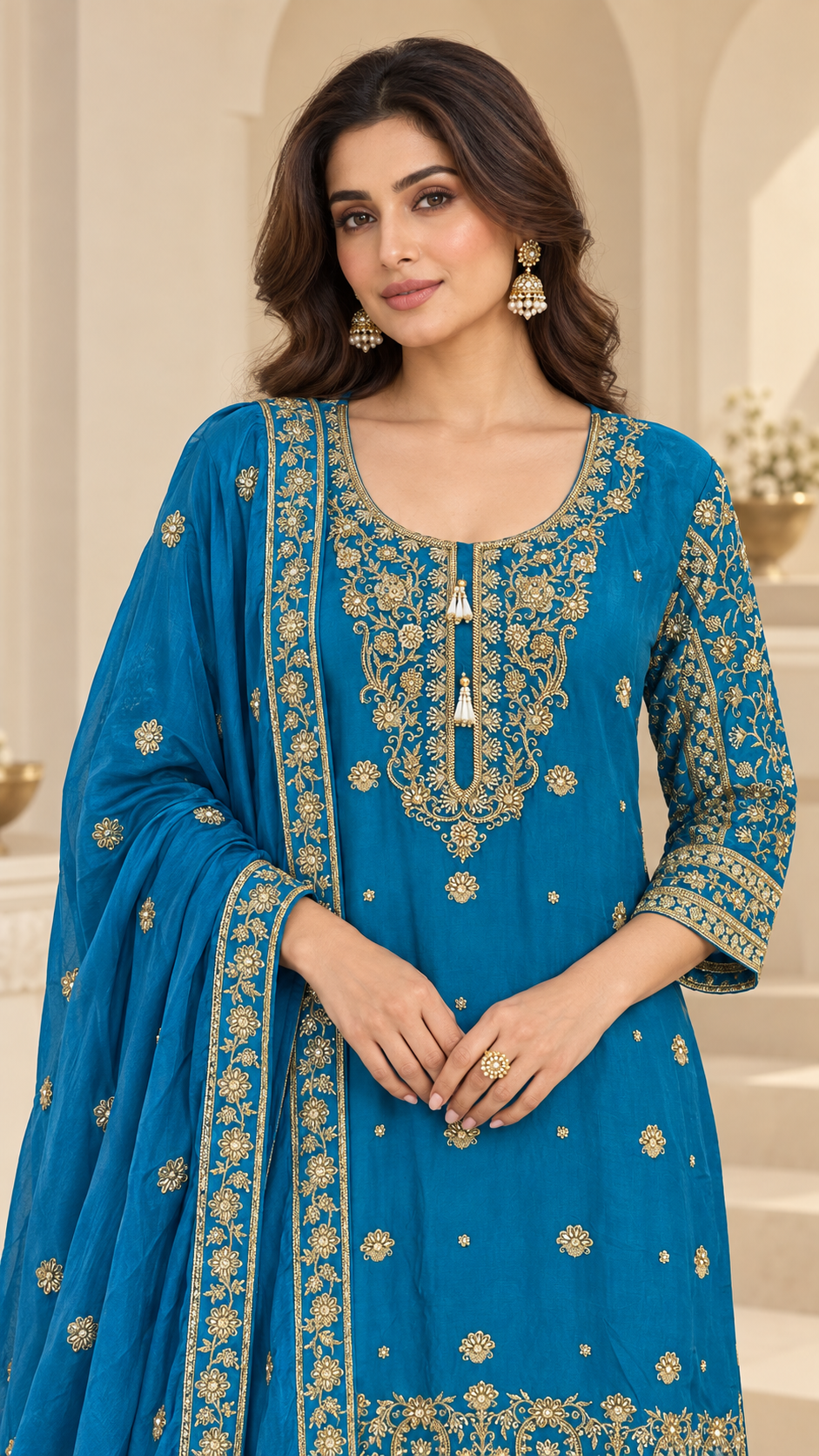 Turquoise Blue Gharara