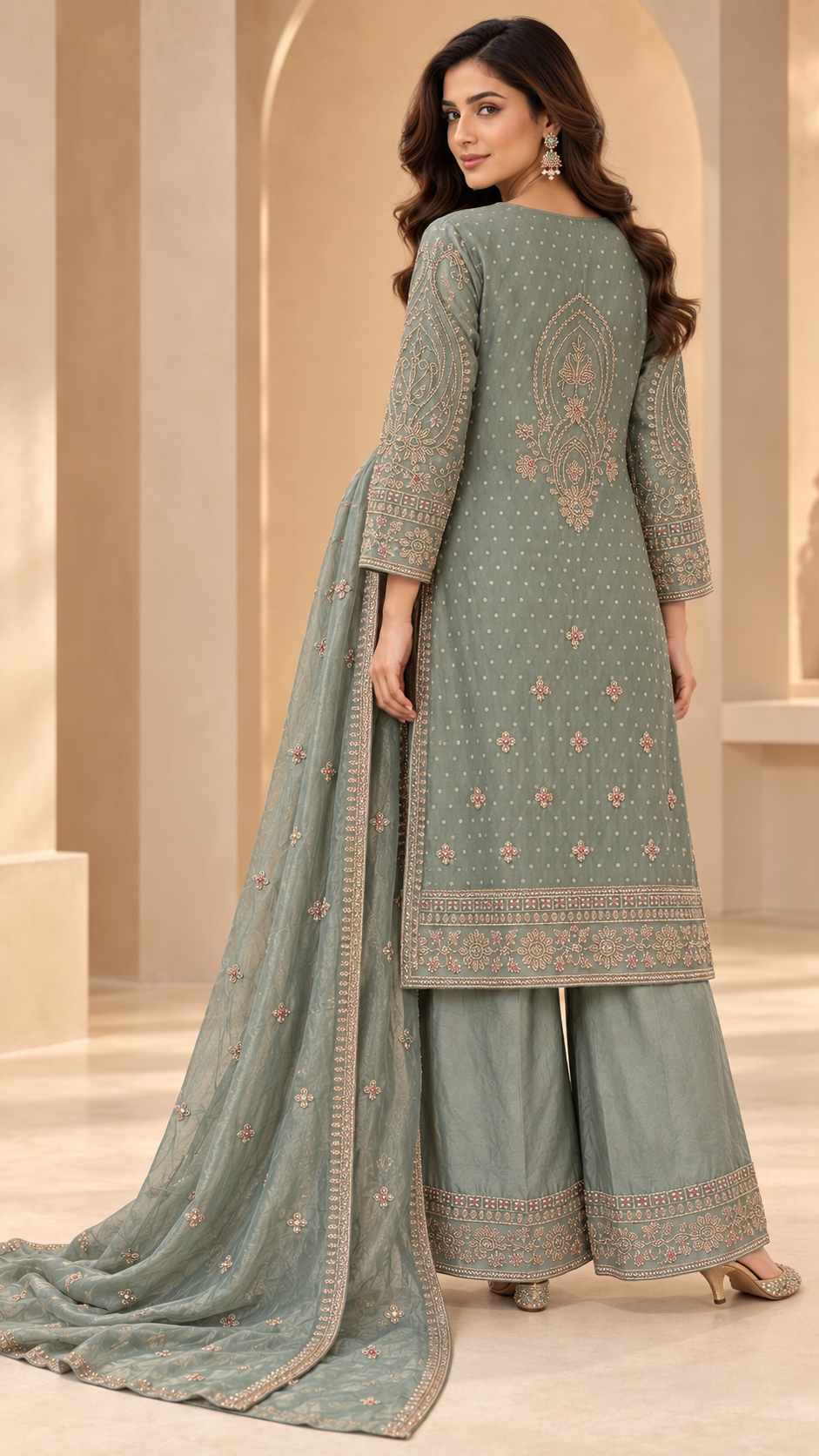 Sage-Grey Palazzo