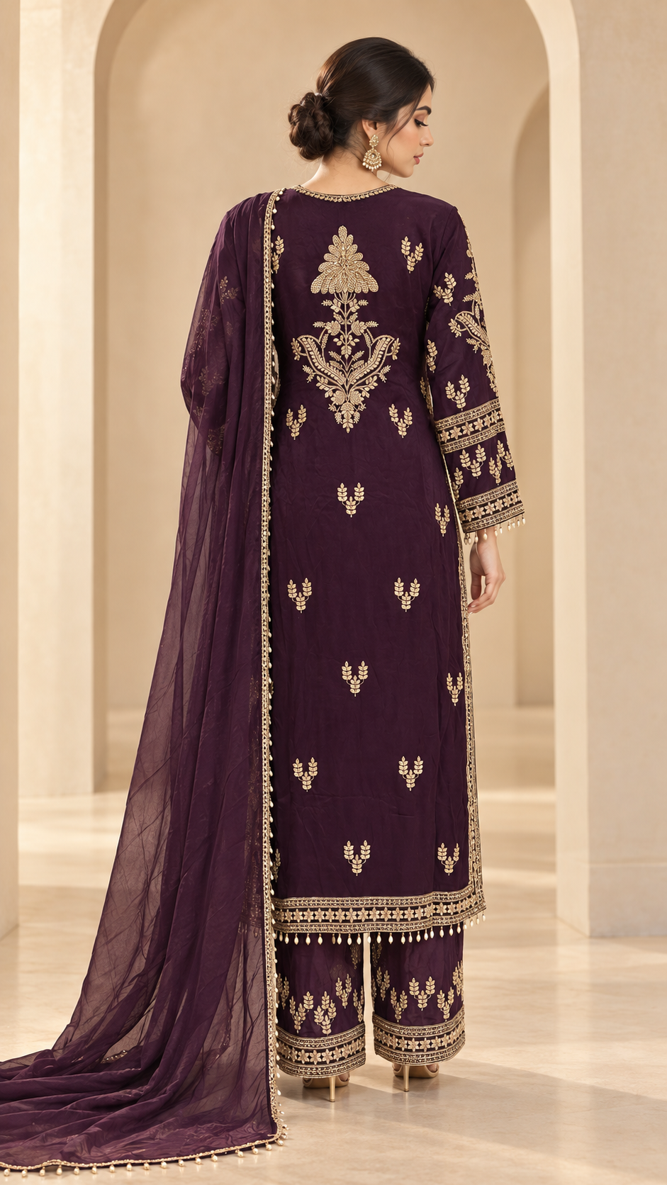 Regal Plum Pakistani Suit