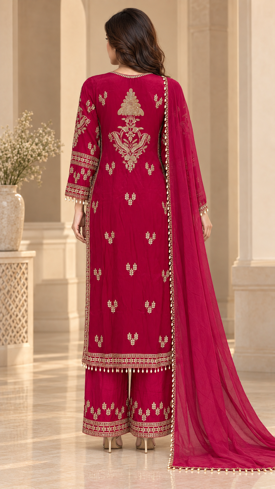 Deep Pink Magenta Palazzo