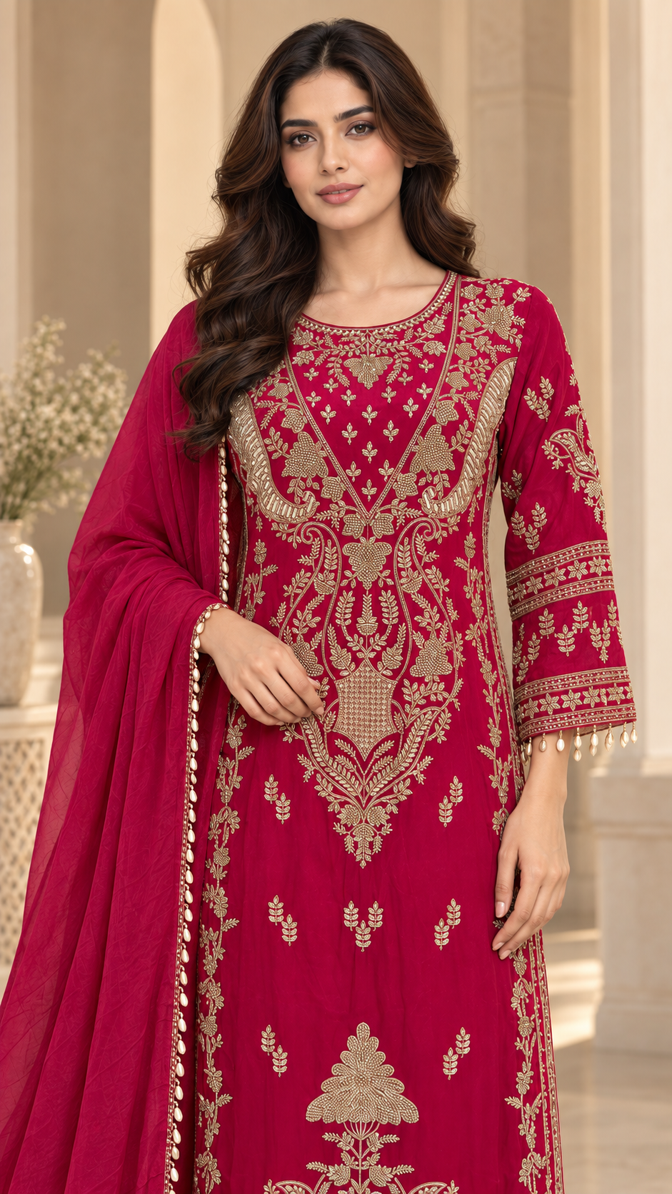 Deep Pink Magenta Palazzo