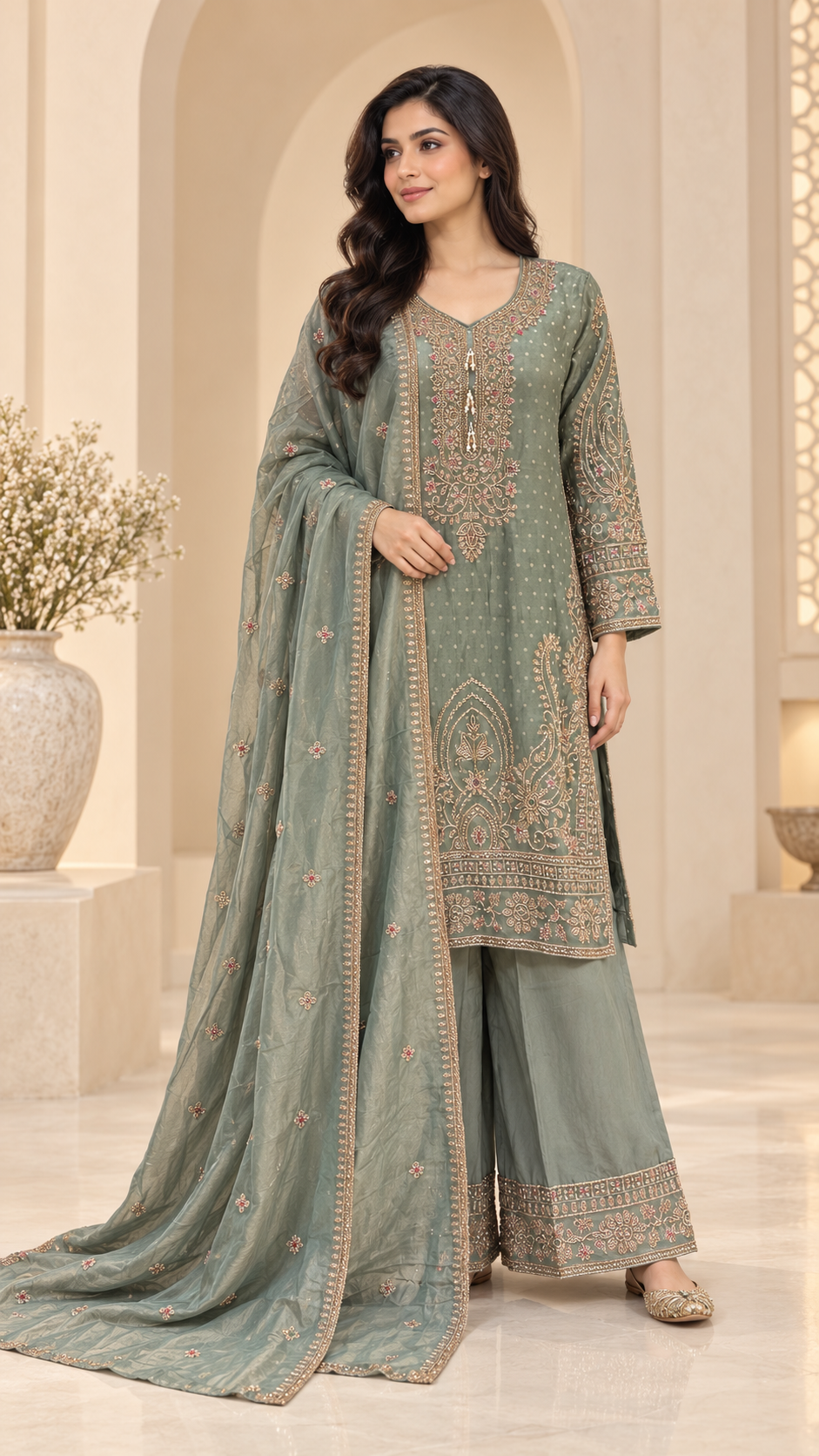 Sage-Green Palazzo