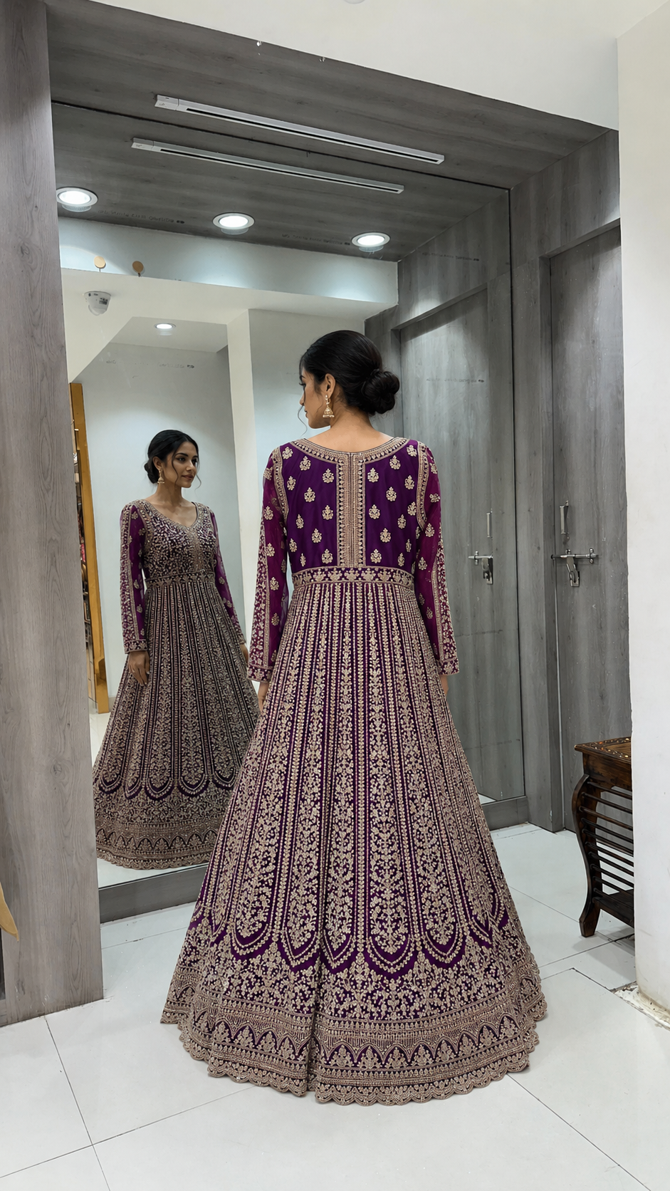 Royal Purple Bridal Gown