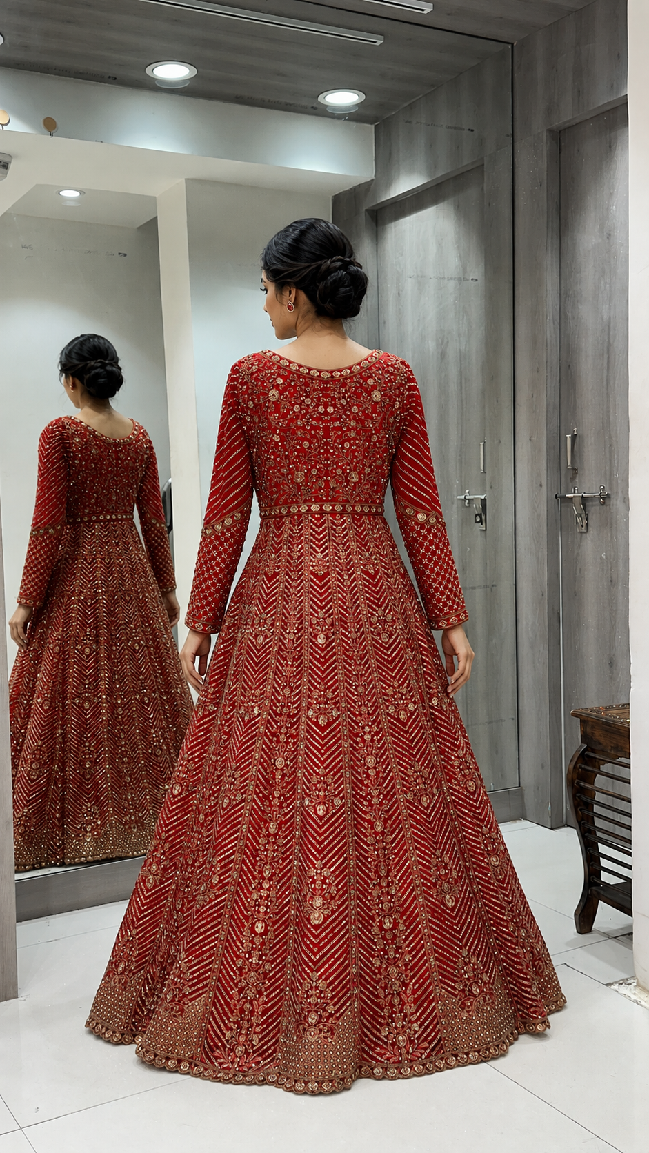 Red-And-Gold Bridal Gown