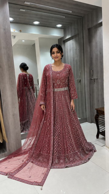Maroon Bridal Lehenga