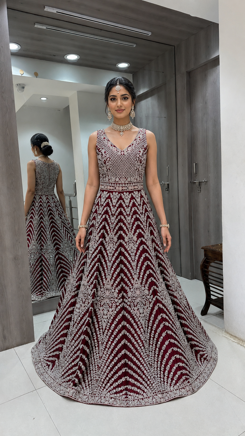 Maroon Bridal Lehenga