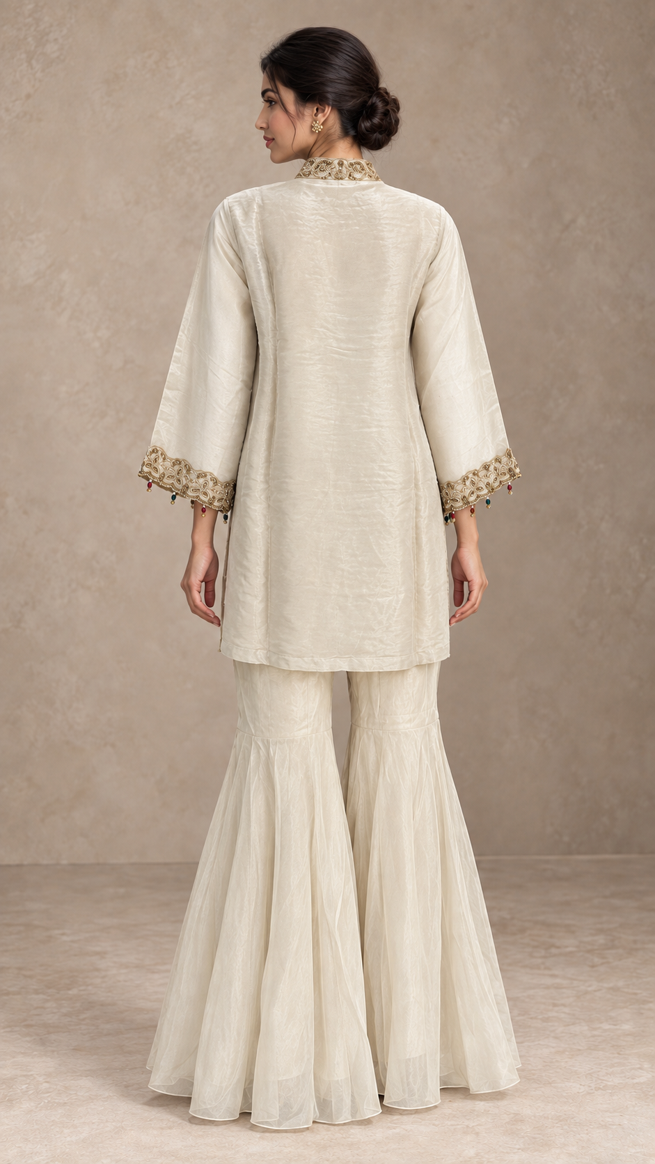 Elegant Ivory Indo western