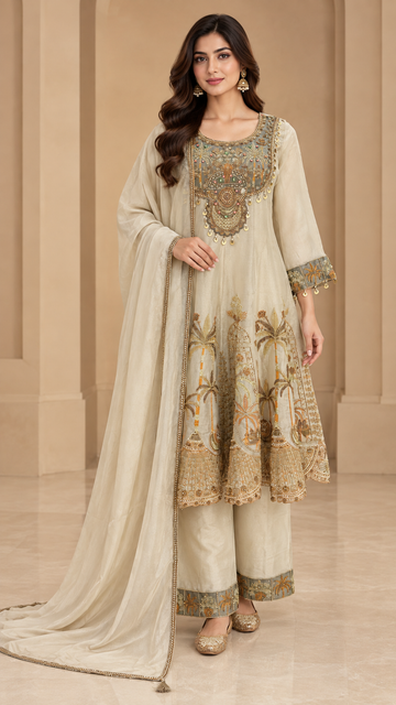 Elegant Ivory Indop western
