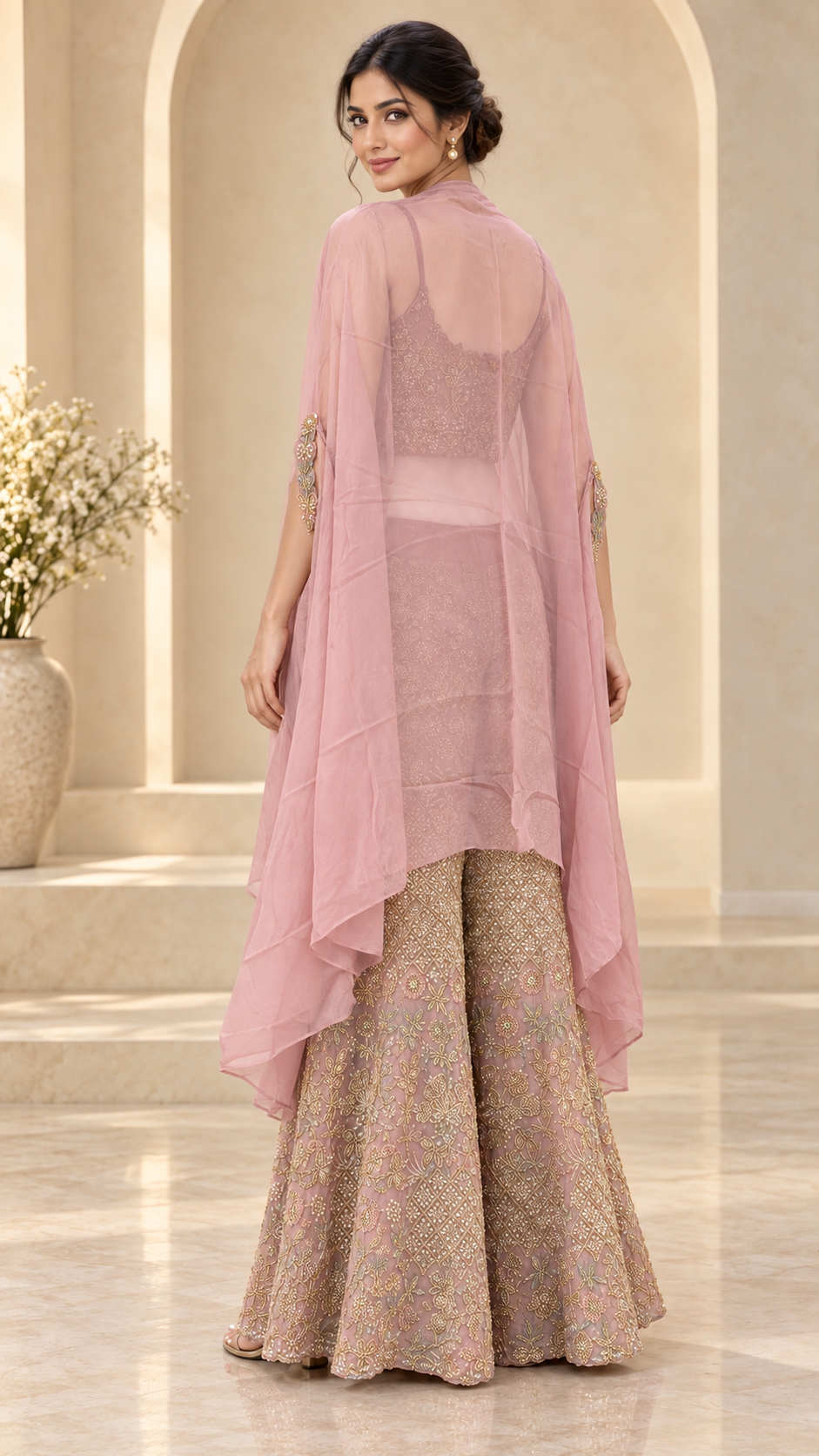 Blush Pink Indo western