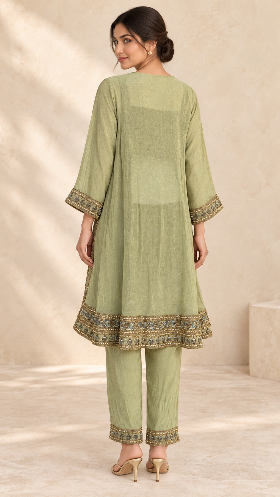 Pistachio Sage Indo western