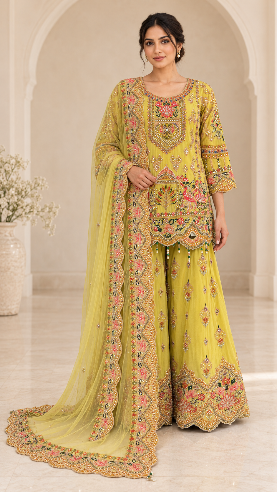 Elegant Olive Green Palazzo