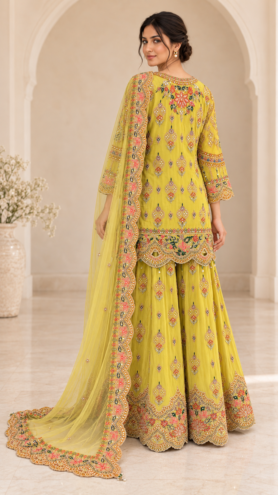 Elegant Olive Green Palazzo