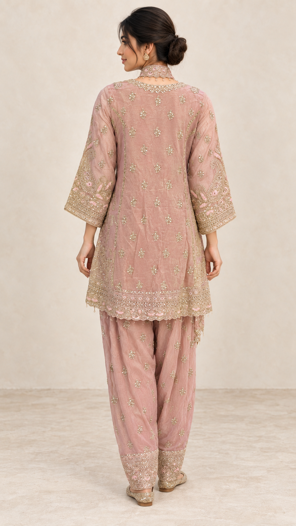 Blush Pink Indo western