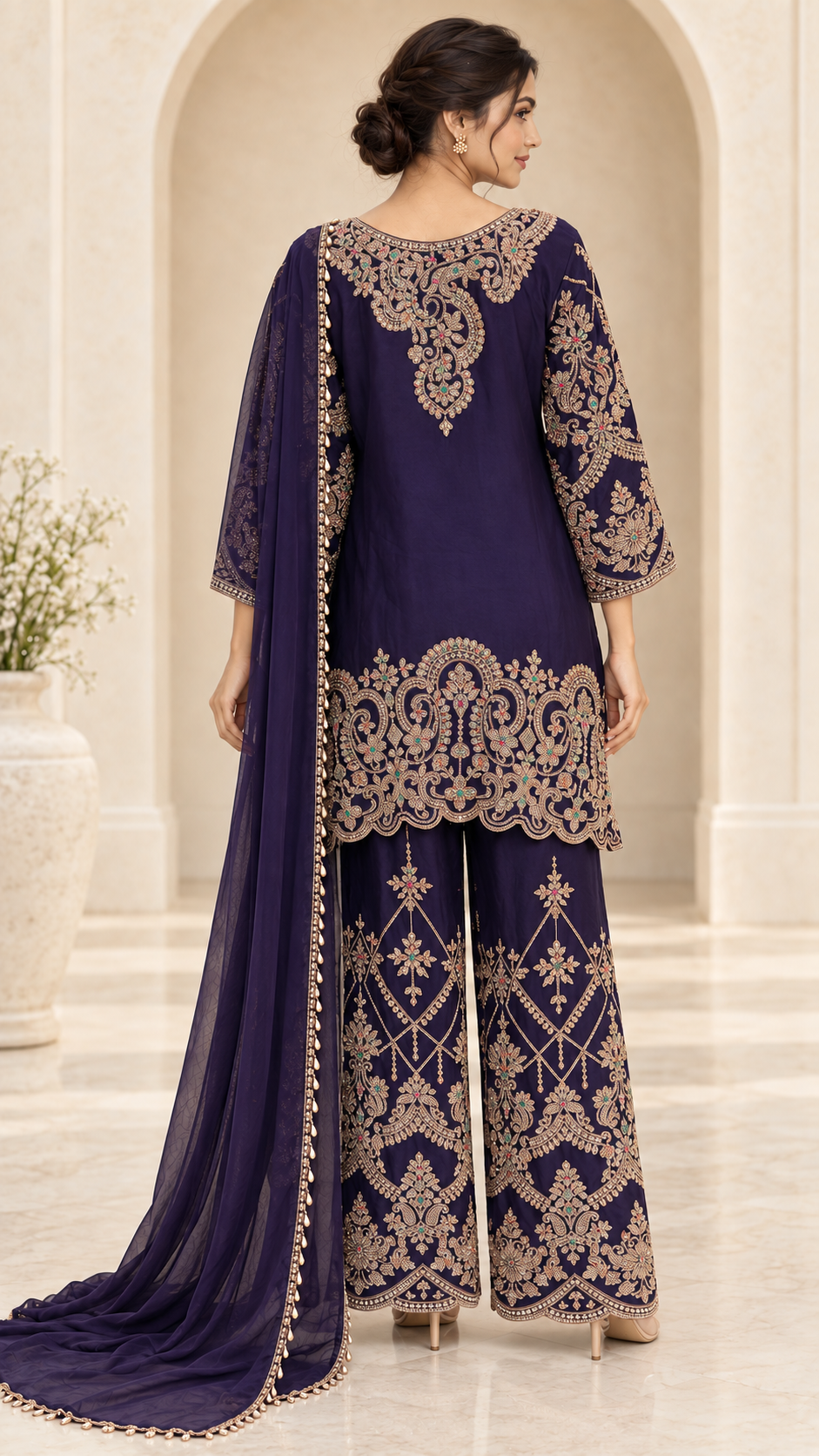 Navy Indigo Palazzo