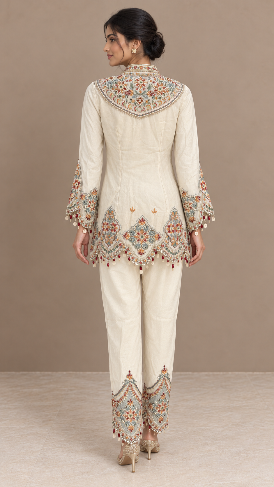 Ivory cream Indo western