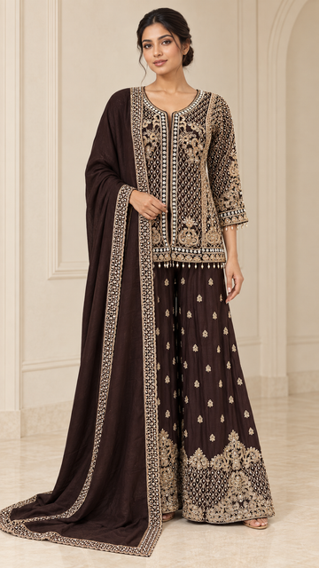 Deep Espresso Brown Palazzo
