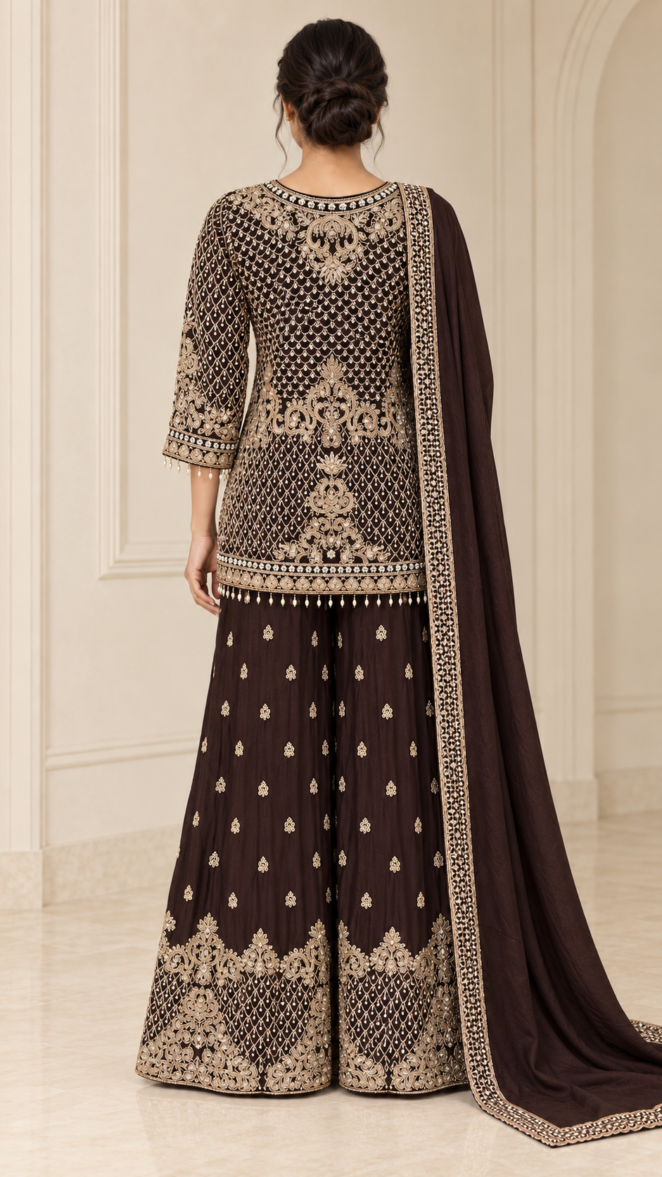 Deep Espresso Brown Palazzo