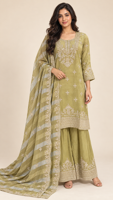 Muted Olive Palazzo