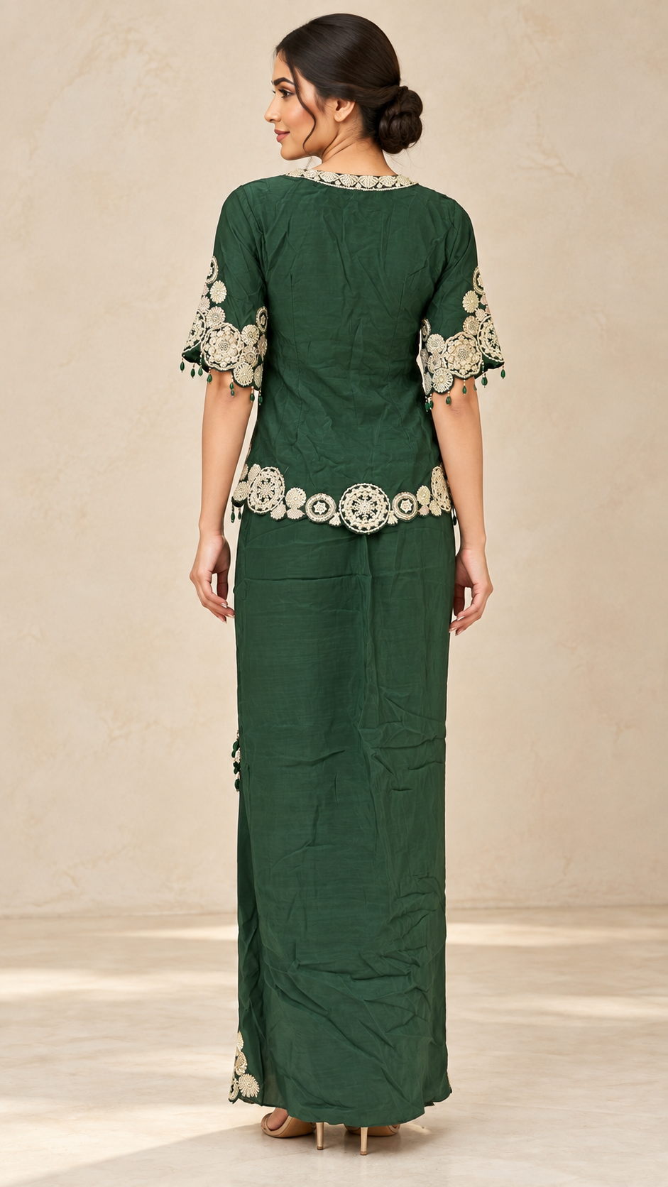 Forest-Green Indo western