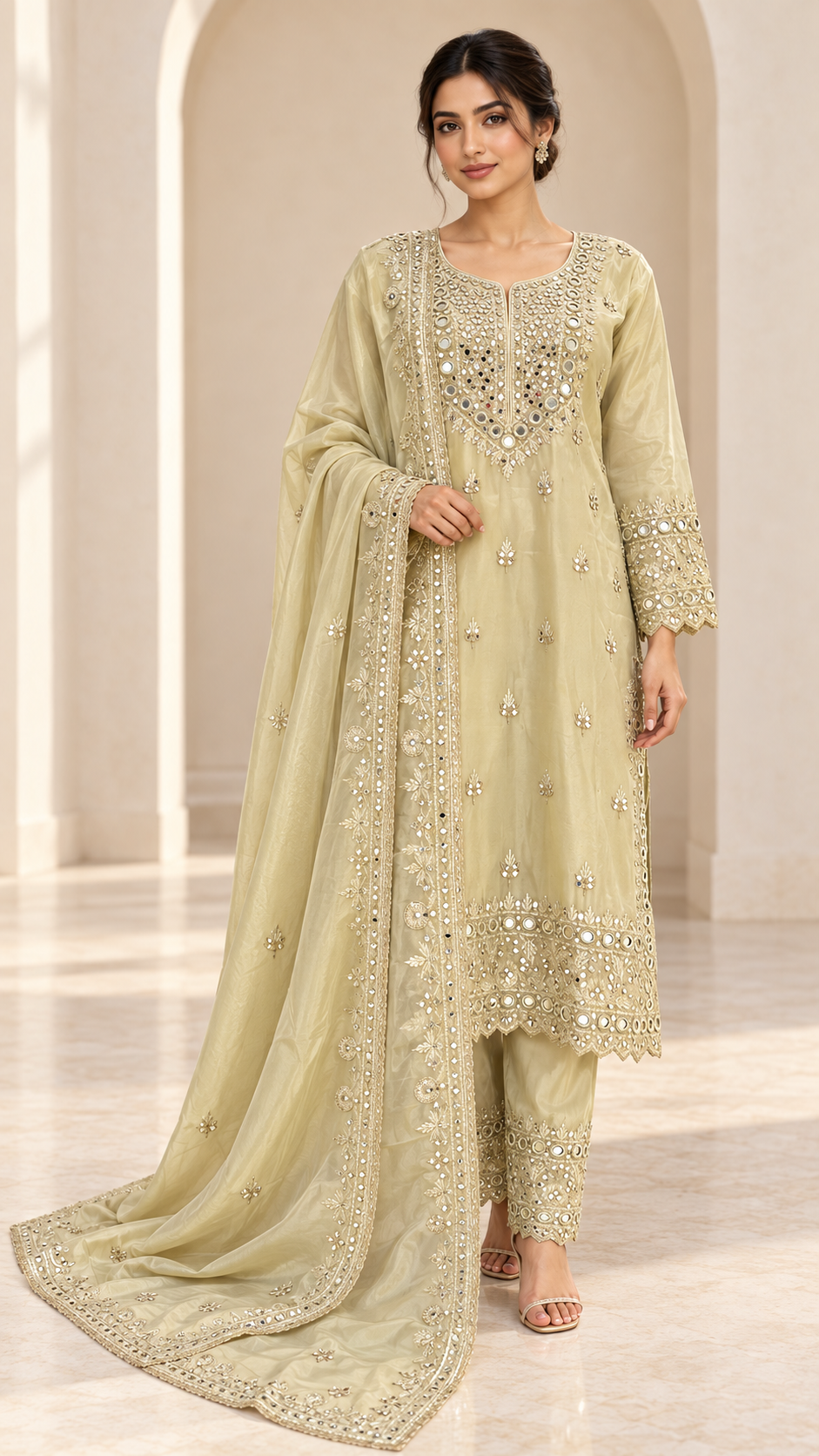 Soft Pistachio Undertone Suit
