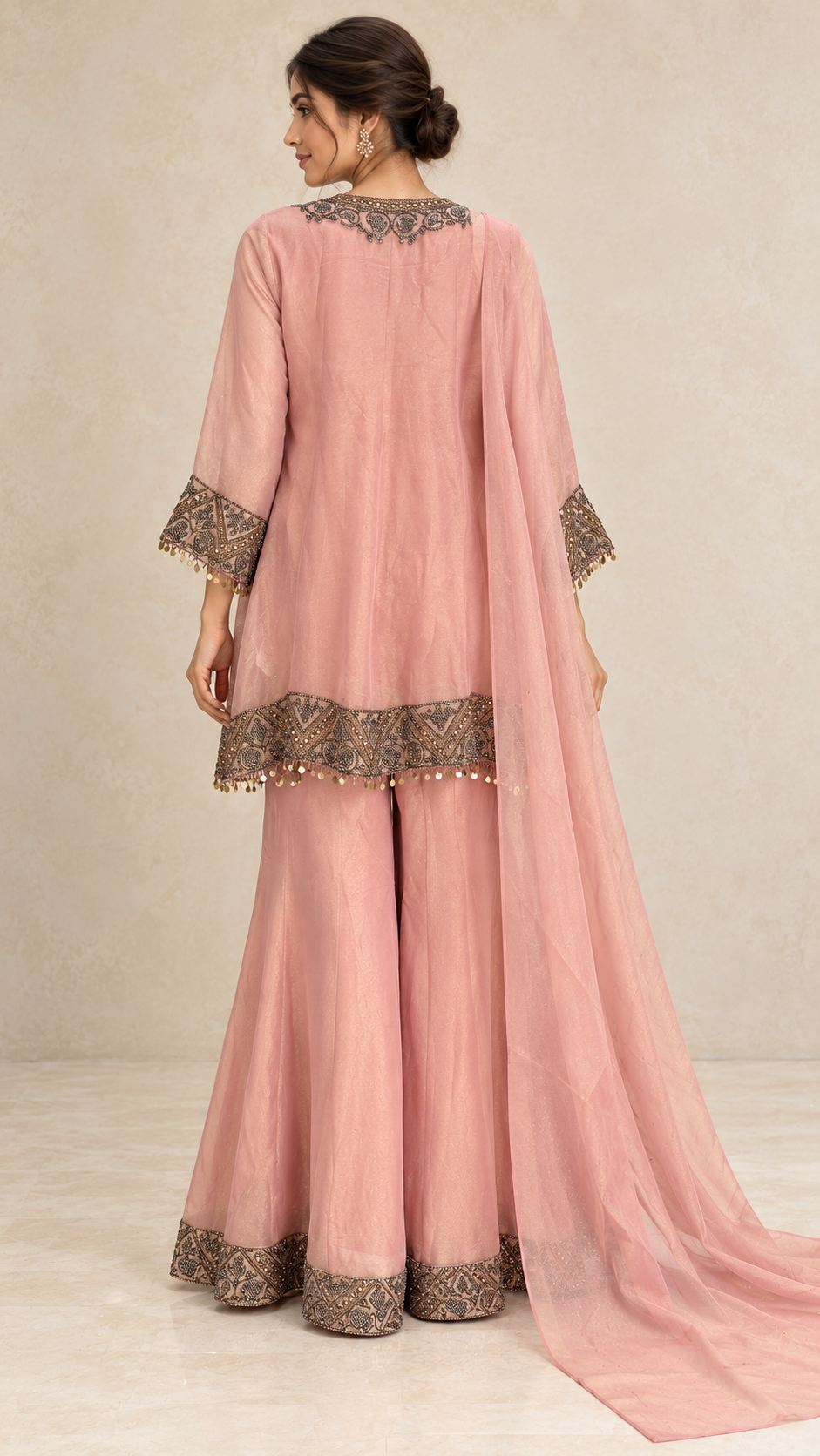 Blush Pink Indo western